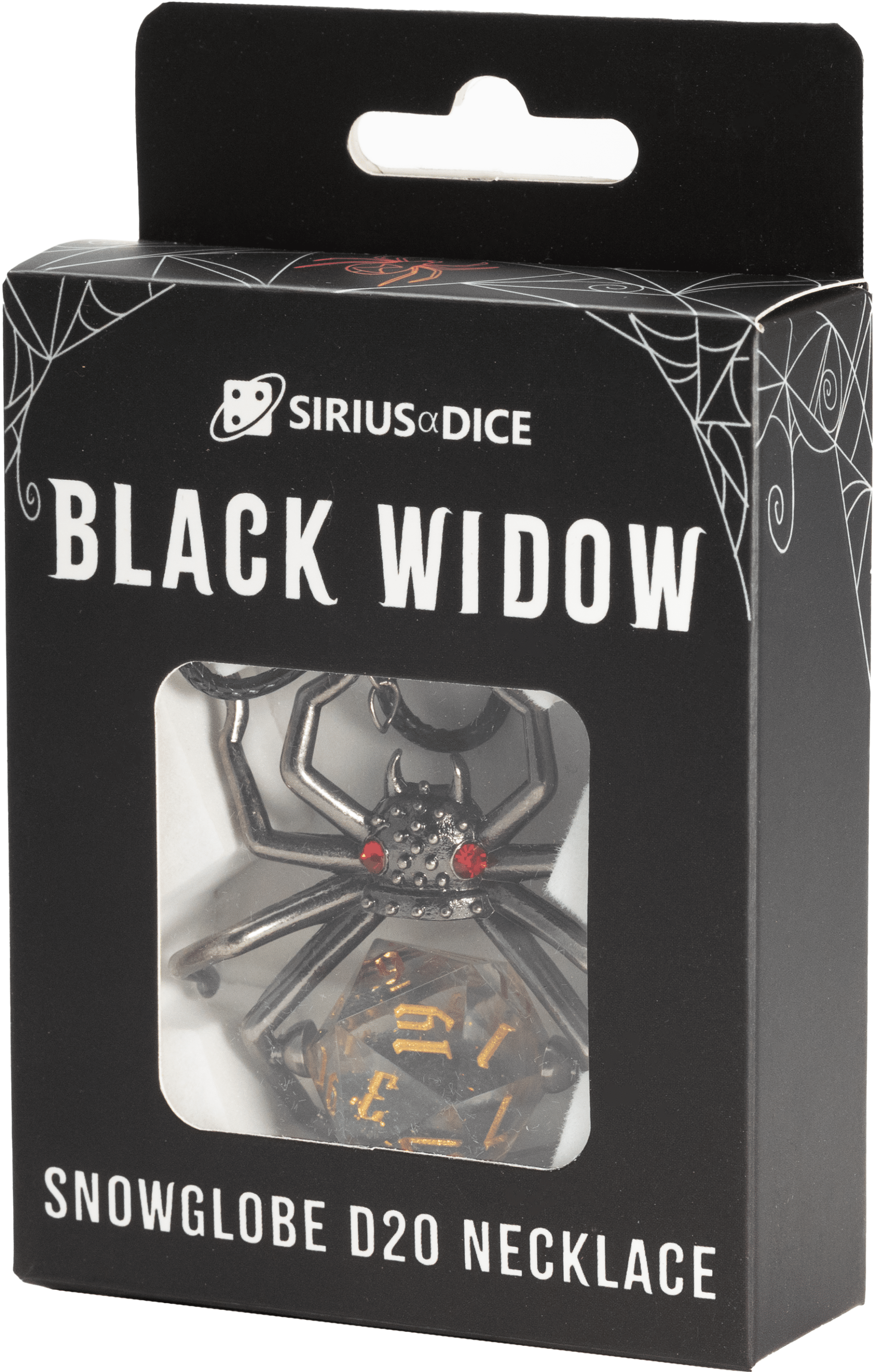 Sirius Dice Black Widow D20 Necklace image 0